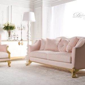 Τριθέσιος καναπές κλασικός και Πολυθρόνα Rzg-Dol