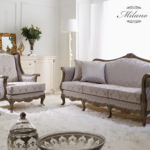 Καναπές κλασικός Τριθέσιος και Διθέσιος Rzg-Milano