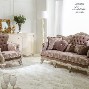 Καναπές Τριθέσιος και Διθέσιος κλασικός  Rzg-Louis