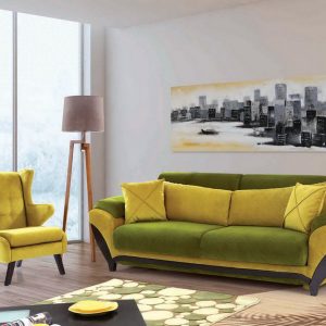 Τριθέσιος + Διθέσιος Καναπές κρεβάτι Par-Quattro-LEN