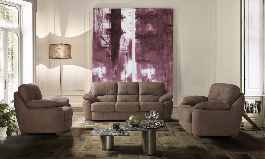 Καναπές τριθέσιος-διθέσιος-πολυθρόνα Okn-Coma