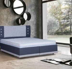 Κρεβάτι ντυμένο Fey-Button