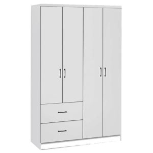 Ντουλάπα Τετράφυλλη Wdw-Life  Απόχρωση Άσπρο