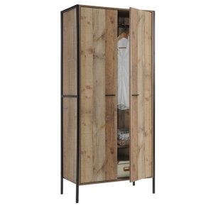 Ντουλάπα Δίφυλλη Wdw-Pallet  Απόχρωση Antique Oak