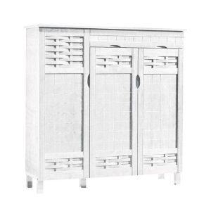 Wdw Παπουτσοθήκη – Ντουλάπι 3 Πόρτες με 1 Συρτάρι Απόχρωση Άσπρο