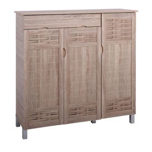 Wdw-Παπουτσοθήκη – Ντουλάπι 3 Πόρτες με 1 Συρτάρι Απόχρωση Sonoma