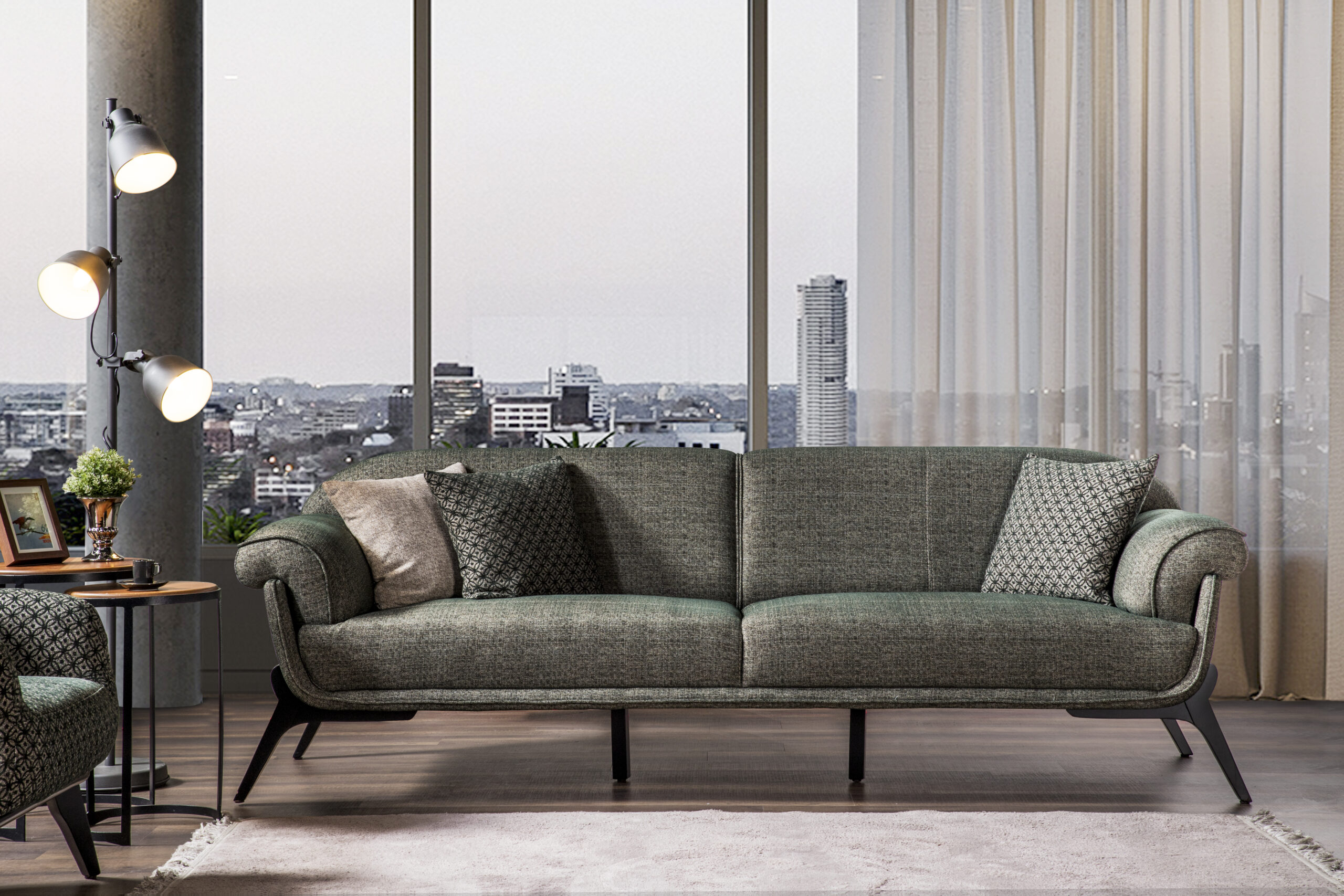 Τριθέσιος καναπες Ege 250*90*63