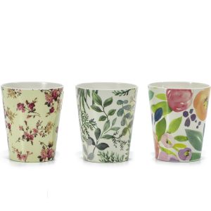 Ποτήρι Flowers 32cl Φ8.5x10cm Σε 3 Σχέδια