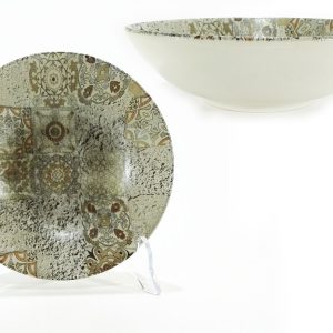 Πιάτο Μπεζ Σχέδιο Maiolica Beige Opaco Πορσελάνη Φ20cm