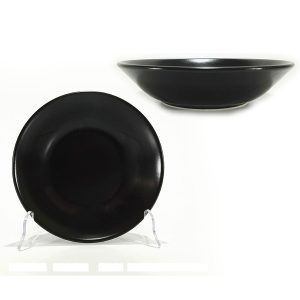 Πιάτο Βαθύ Μαύρο Ματ Πορσελάνη Φ20cm