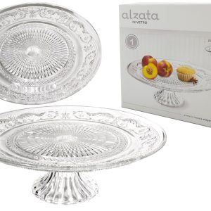 Τουρτιέρα Διάφανο Γυαλί Φ29x9cm