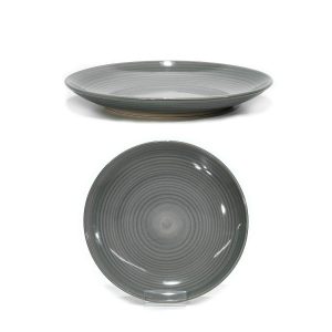 Πιάτο Φρούτων Γκρι Κεραμικό Φ19cm