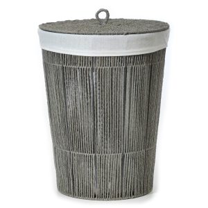 Καλάθι Απλύτων Γκρι Φ42x54cm