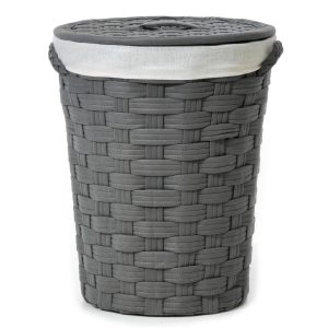 Καλάθι Απλύτων Γκρι Φ40x49cm