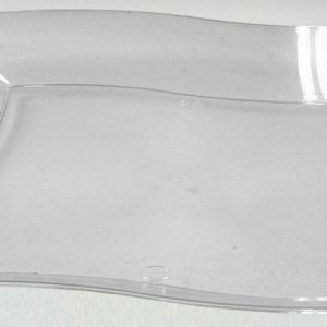 Πιάτo Μιας Χρήσης Καμπυλωτό Διάφανο Πλαστικό 25.5×25.5cm Σετ 6Τμχ