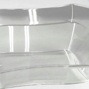 Πιάτo Σούπας Μιας Χρήσης Καμπυλωτό Διάφανο Πλαστικό 20.5×20.5cm Σετ 6Τμχ