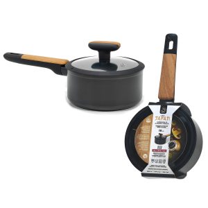 Γαλατιέρα Αντικολλητική Αλουμινίου Με Γυάλινο Καπάκι Japan Φ16×7.9cm