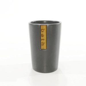 Ποτηροθήκη 'Bath' Γκρι Κεραμικό/Μπαμπού