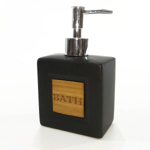 Ντισπένσερ ‘Bath’ Μαύρο Κεραμικό/Μπαμπού