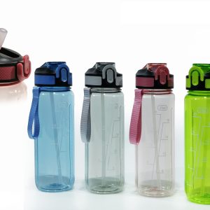 Παγούρι 700ml Διάφανο Πλαστικό Σε 4 Χρώματα