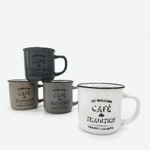 Κούπα 34cl ‘Cafe de Tradition’ Κεραμικό Σε 4 Χρώματα