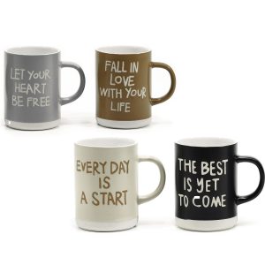 Κούπα 42cl Κεραμικό Σε 4 Σχέδια