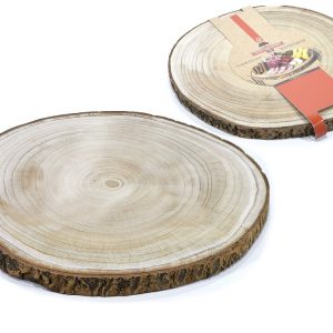 Δίσκος Σερβιρίσματος Αλλαντικών/Τυριών Κορμός Δέντρου Φ33×2.5cm