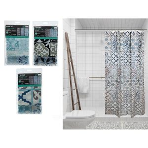 Κουρτίνα Μπάνιου ‘Patterns’ Polyester 180x200cm Σε 3 Σχέδια