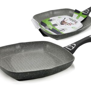 Γκριλιέρα Αντικολλητική Αλουμινίου Με Επίστρωση Stone Λαβή Soft-Touch 28x28cm