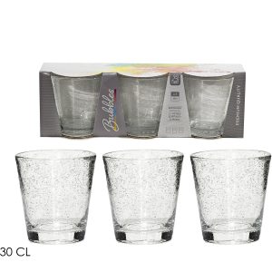 Ποτήρια Διαφανές Γυαλί Φυσητό 30cl 3Τμχ