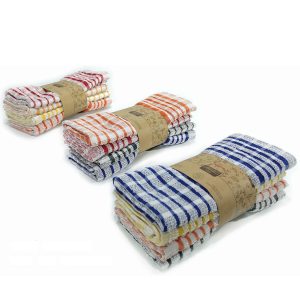Σετ Πετσέτες Κουζίνας Πολύχρωμες 100% Βαμβάκι 50x70cm 4Τμχ Σε 6 Χρώματα
