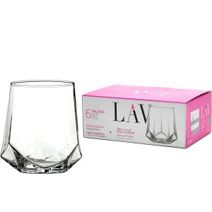 Ποτήρια Valeria Διαφανές Γυαλί 400cc 6Τμχ