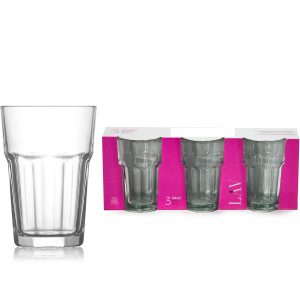 Ποτήρια Long Drink Aras Γυαλί 365cc 3Τμχ
