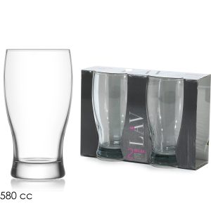 Ποτήρια Μπίρας Belek Διαφανή/Γυαλί 580cc 2Τμχ