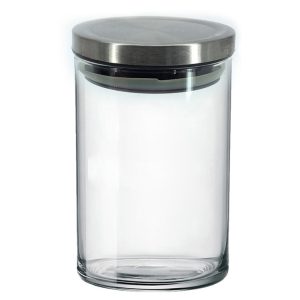 Δοχείο Με Μεταλλικό Πώμα Διάφανο Γυαλί 1.2lt