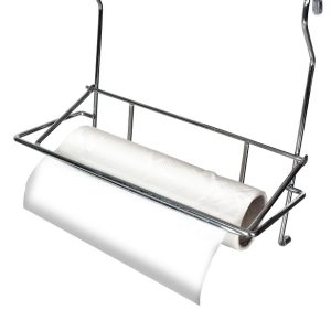 Βάση Ρολού Κουζίνας Κρεμαστή Ασημί Μέταλλο 31.2x15x30cm