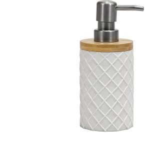 Ντισπένσερ Λευκό/Ανοξείδωτο Ατσάλι Πολυρητίνη/Μπαμπού 220ml