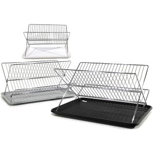 Στεγνωτήρας Πιάτων Ασημί/Πλαστικό/Μέταλλο 43x32x23cm Σε 3 Χρώματα