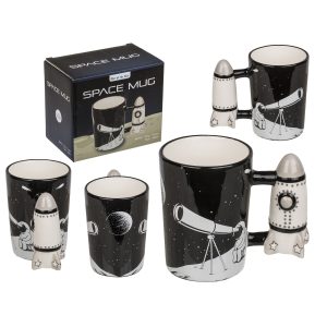 Κούπα Διαστημάνθρωπος 300ml Λευκό/Μαύρο Δολομίτης 14x12cm