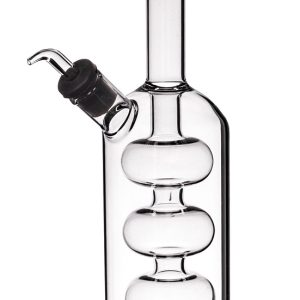 Φιάλη Λαδιού/Ξυδιού 2 Σε 1 Με 2 Χώρους Και 2 Πώματα 25cl/10cl Διάφανο Γυαλί