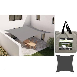 Τέντα Σκίασης Γκρι Πολυεστέρας 3x3m