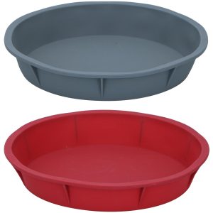 Στρογγυλή Φόρμα Κέικ Σιλικόνη Γκρι 24.5×4.5cm ALPINA Σε 2 Χρώματα