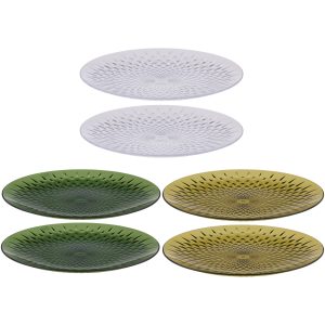 Πιάτα Διάφανα/Πράσινα/Χρυσά 25cm 2Τμχ ALPINA