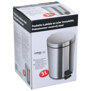 Κάδος Πεντάλ 3L Ανοξείδωτο Ατσάλι