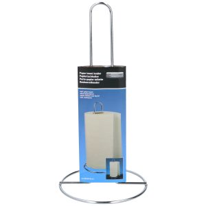 Βάση Χαρτιού Κουζίνας Ασημί Μέταλλο Φ13x28cm