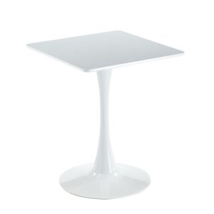 BREAK Τραπέζι MDF Άσπρο, Βάση Μέταλλο Βαφή Άσπρο