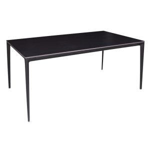 BARRET Τραπέζι Τραπεζαρίας – Κουζίνας, Alu Μαύρο, Επιφάνεια Sintered Stone Μαύρο