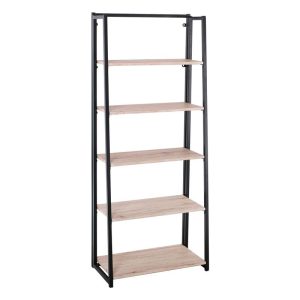 Ραφιέρα Πτυσσόμενη Μέταλλο Βαφή Μαύρο – Sonoma