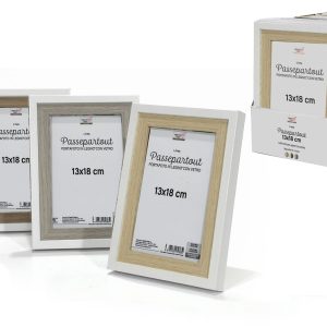 Κορνίζα 13x18cm Ξύλο/Γυαλί Σε 3 Αποχρώσεις