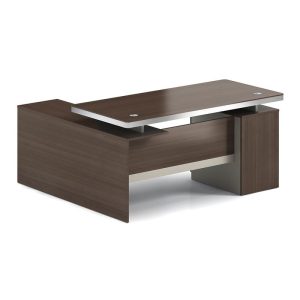 CONCEPT Γραφείο Αναστρέψιμη Γωνία, Απόχρωση Καρυδί – Μπεζ